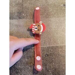 Youth Santa Claus teddy bear red bracelet accessory Xmas